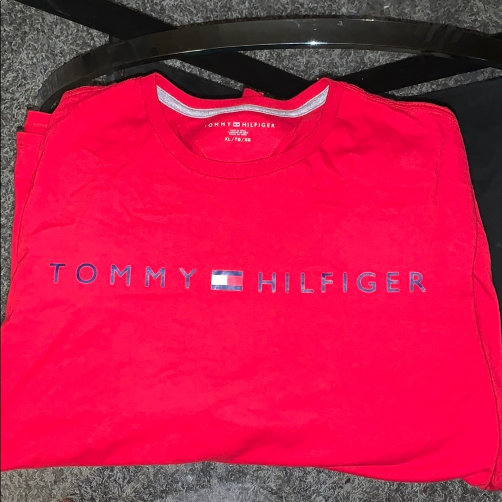 Tommy Hilfiger shirt long sleeve red